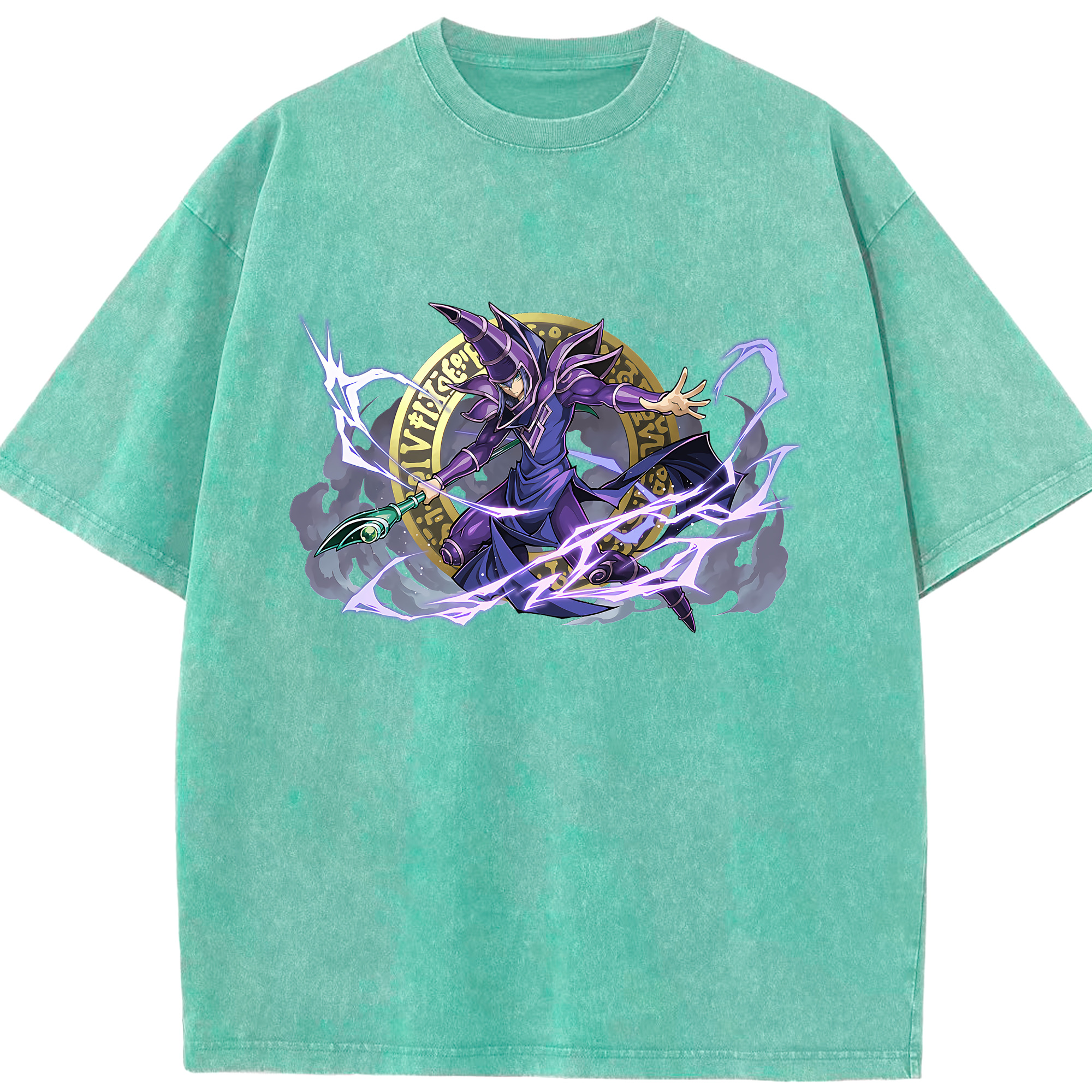 （画像用） 遊☆戯☆王 Yu-Gi-Oh! 綿100% ヴィンテージ風 半袖Tシャツ（フロントプリント）